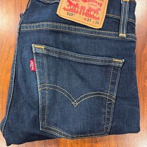 Levi's 510 27W 30L Dark Blue Denim Jeans